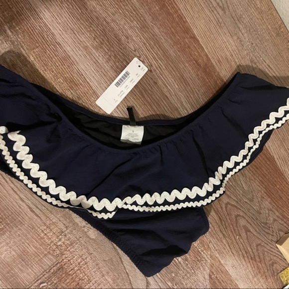 NWT J.Crew One-Shoulder Piqué Nylon Bikini Top - Picture 6 of 6